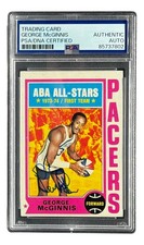 George McGinnis Signed 1974/75 Topps #220 Pacers Trading Card PSA/DNA