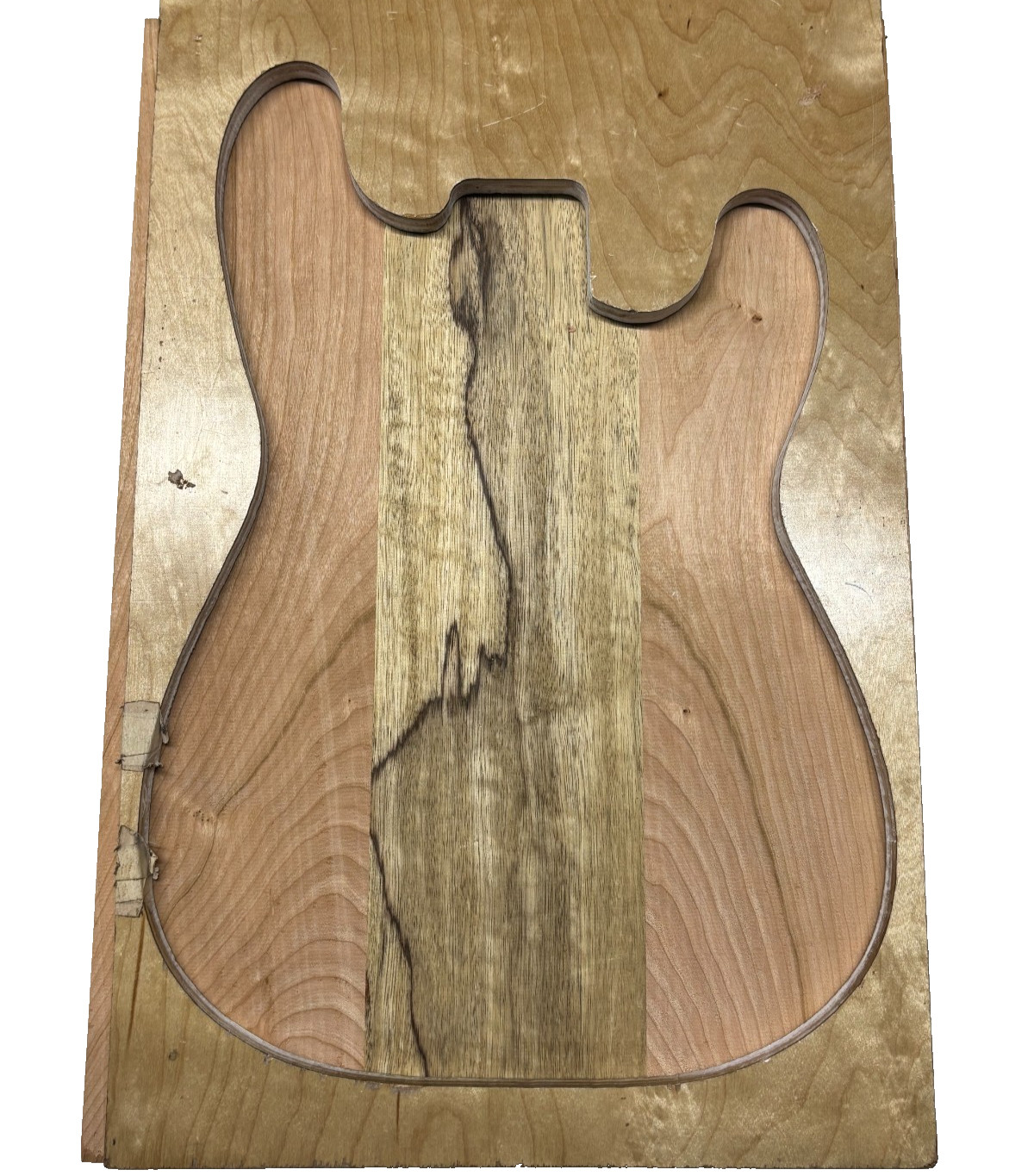 Corpo chitarra Cherry + Black Limba + Cherry vuoto 21" x 14" x 1-3/4" 3 pezzi incollato foto 2