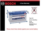 Car Battery S4013 Bosch 019 800A 95Ah 4Yr Warranty 353x175x190