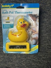 Vintage 1996 Safety 1st Floating Bath Pal Yellow Duck Toy Thermometer