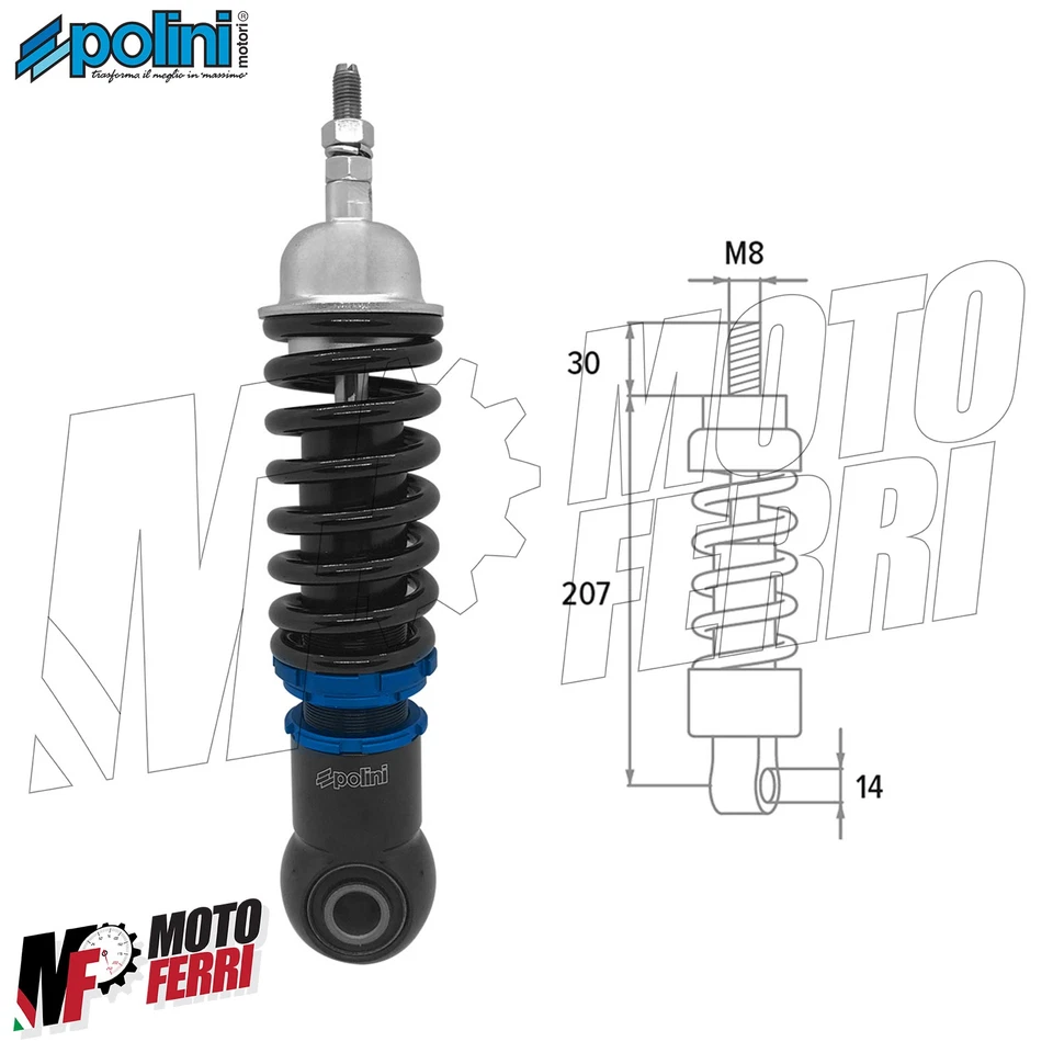 MF8762 Ammortizzatore Anteriore Polini Regolabile Vespa 50 Special PK S 125 ET3 - Immagine 2 di 4