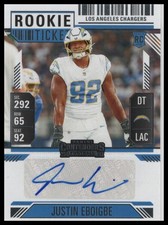 2024 Panini Contenders Justin Eboigbe Rookie Ticket Auto #246 Chargers