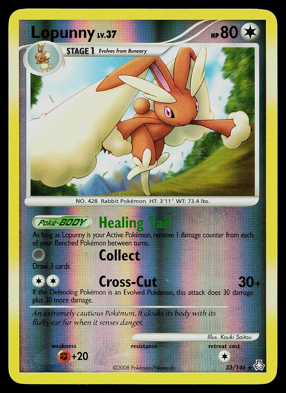 Pokemon Card - Lopunny Legends Awakened 33/146 Reverse Holo Rare