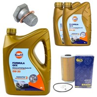 MotoröL Filter Set Gulf Formula GVX 5W-30 7 Liter + Schraube FüR BMW 3Er 5Er E34