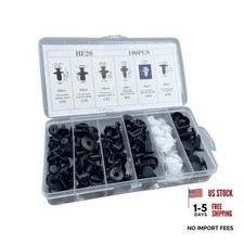 100PCS Plastic Car Body Trim Clips, Universal Car Bumper Clips, 100 Pieces