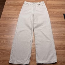 Levis Premium High Loose Jeans Womens 30 Beige High Rise Wide Leg Denim