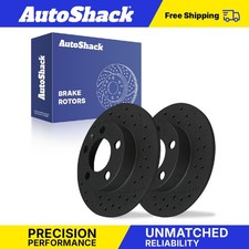 Rear Drilled Slotted Brake Rotors Pair for VW Jetta Beetle Golf Audi TT V6