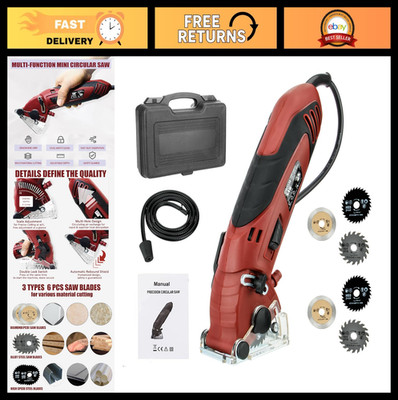 Compact Mini Circular Saw Set, 400W Power Tool for Wood, Metal, Tile & Drywall,