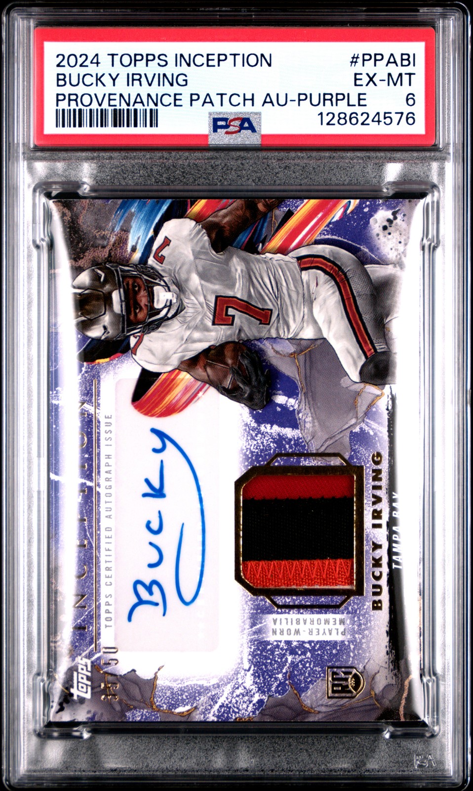 Bucky Irving Topps Inception Provenance Patch Autographs #PPABI Purple