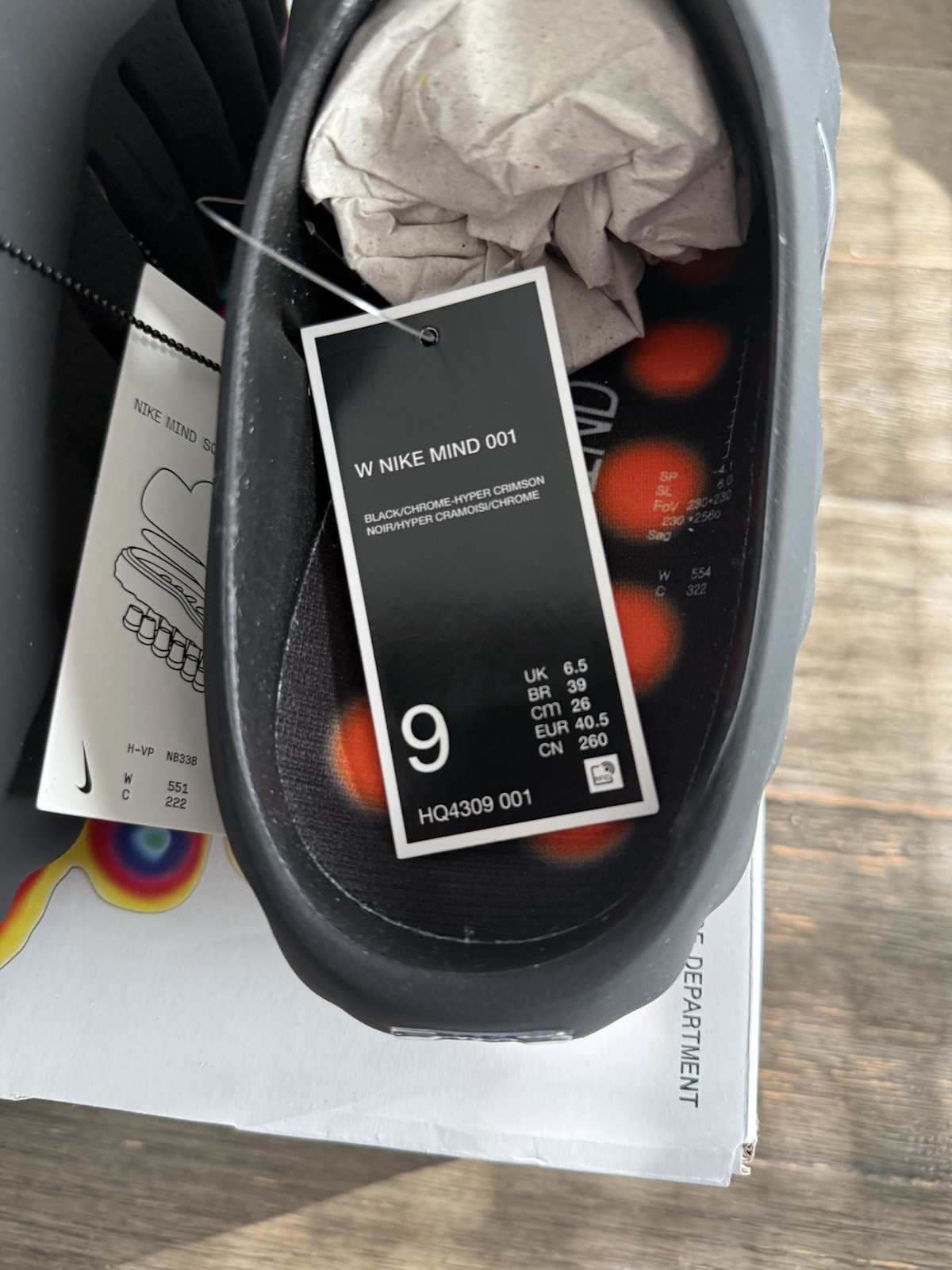 Nike Womens Nike Mind 001 Black HQ4309-001 Women Size 9/Mens Size 8 thumbnail 5