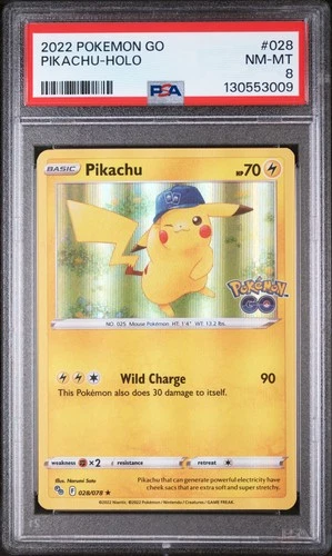 2022 POKEMON GO #028 PIKACHU-HOLO PSA 8