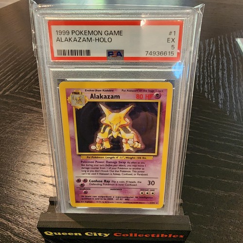ALAKAZAM HOLO - PSA 5 - 1999 POKEMON BASE SET #1/102