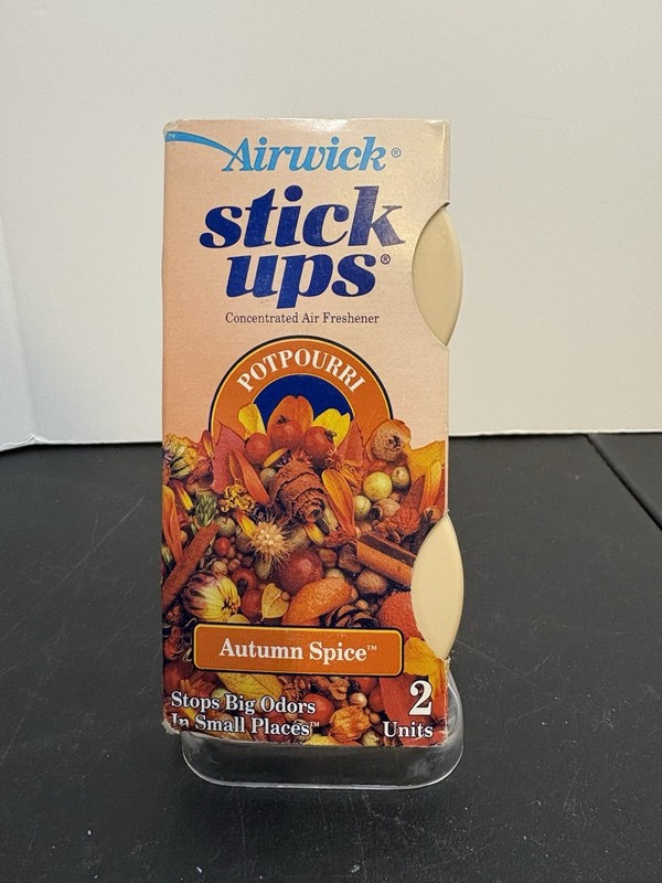 VTG Airwick Stick Ups NOS Autumn Spice Air Freshener Potpourri 2 Pk 1993