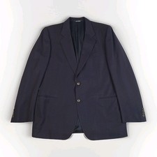 Canali Milano Blazer Sports Coat New Pure Wool Navy Mens Size 44R Made In Italy