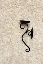 Partylite Wandkerzenhalter Kaminfeuer Schwarz neu P7776