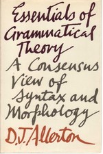 Essentials of grammatical theory - D.J. Allerton (Routledgle e Kegan Publishing)