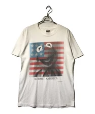 90's Kermit print T-shirt Classic Retro Green Meme Caped Frog