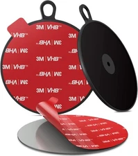 Dashboard Pad Mounting Disk for Suction Cup, 3.75” Large Plastic 3M Black 