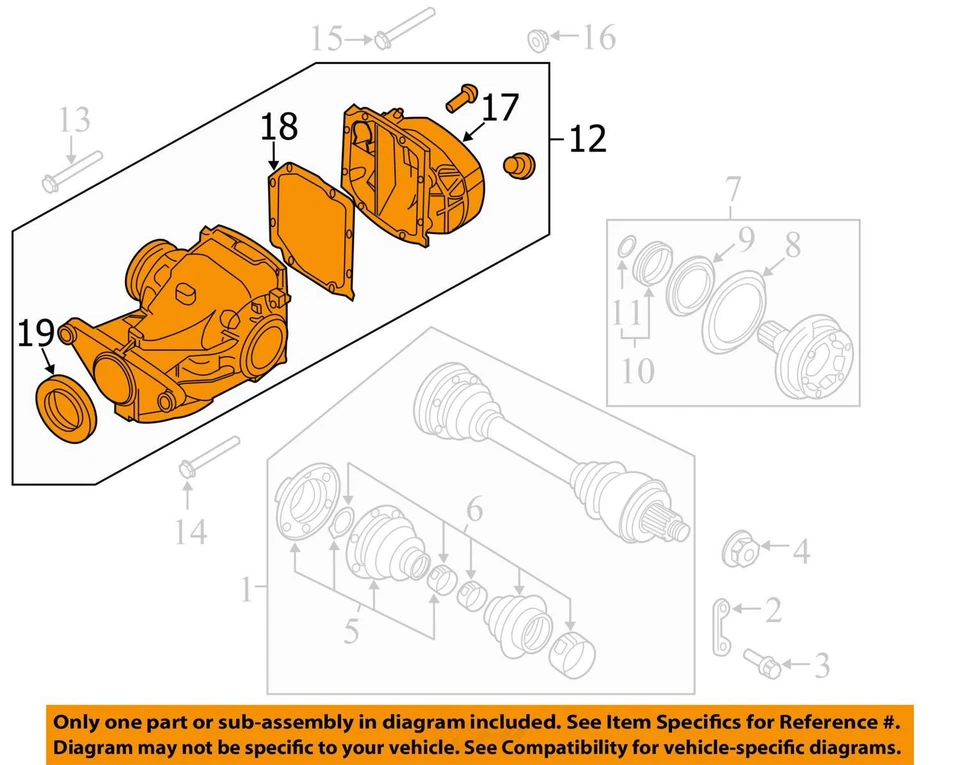 Carrier Excluding Xi Rear Automatic Transmission Fits 08-10 BMW 528i 6839544 Foto 3 de 4