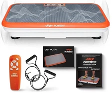 Powerfit Elite Vibration Plate Exercise Machine with Loop Resistance Bands NEW