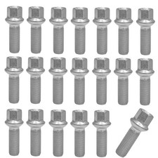 Radschrauben Radbolzen Set 20x M14 x 1,5 x 40mm Kugelbund 10.9 Silber Alufelgen