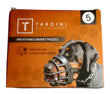 NEW  Tardini Breathable Basket Muzzle Size 5, Seamlessly Convenient, Dogs Like 