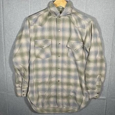 VINTAGE PENDELTON HIGH GRADE WESTERN WEAR PEARL SNAP MEN'S Medium Plaid SHIRT