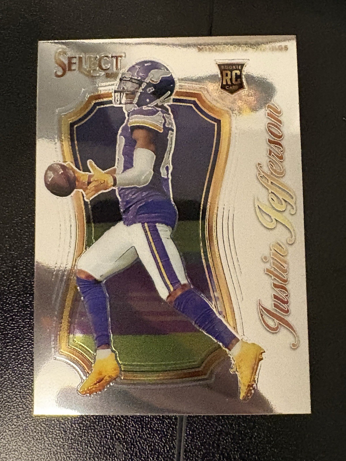 2020 Panini Select Certified Rookies Justin Jefferson #SCR-9 Silver Prizm (RC)