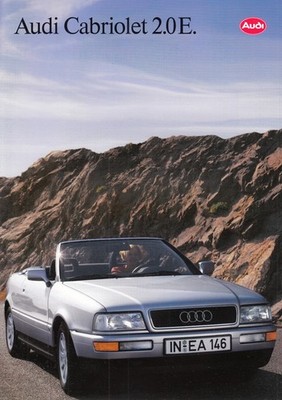 AUDI 80 CABRIO Cabriolet 2.0 E B4 Prospekt Brochure 1993 9