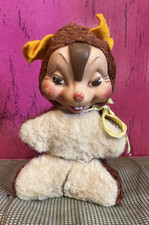 Vintage 1950's Rushton Rubber Face Squirrel Plush Toy Animal Stuffed