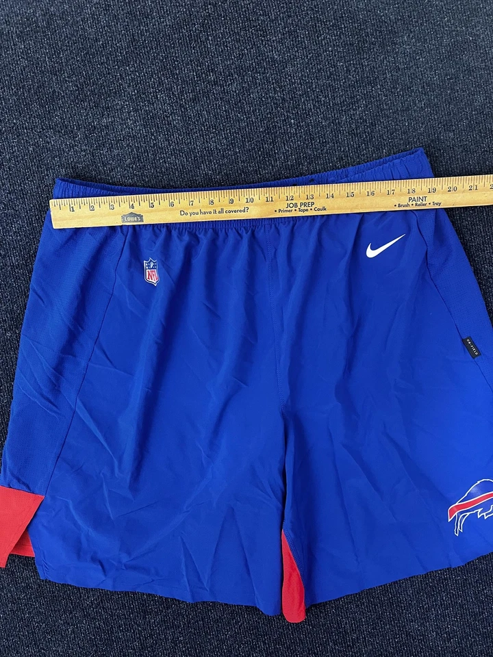 Pantalones Cortos Buffalo Bills Para Hombres 3XL Azul NFL Fútbol Nike Dri Fit Ropa de Campo Foto 4 de 4