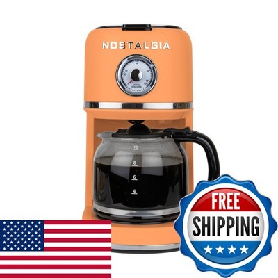Nostalgia Classic Retro 10 Cup Coffee Maker - One-Touch - Orange NCRCOF10OR6A