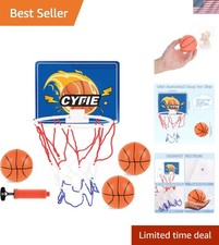 Mini Basketball Hoop for Kids - Adjustable Suction Cup Indoor Fun with 3 Balls