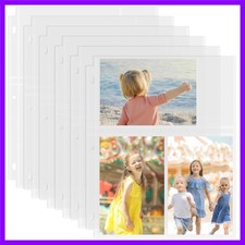 50 Pack 4x6" Ultra-Clear Photo Album Refill Pages for 3-Ring Binders