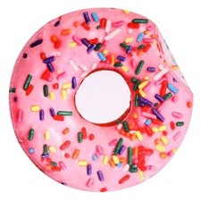 Donuts Novelty Funny Flannel Round Blanket - Funny Gifts 60 inches Pink Donut