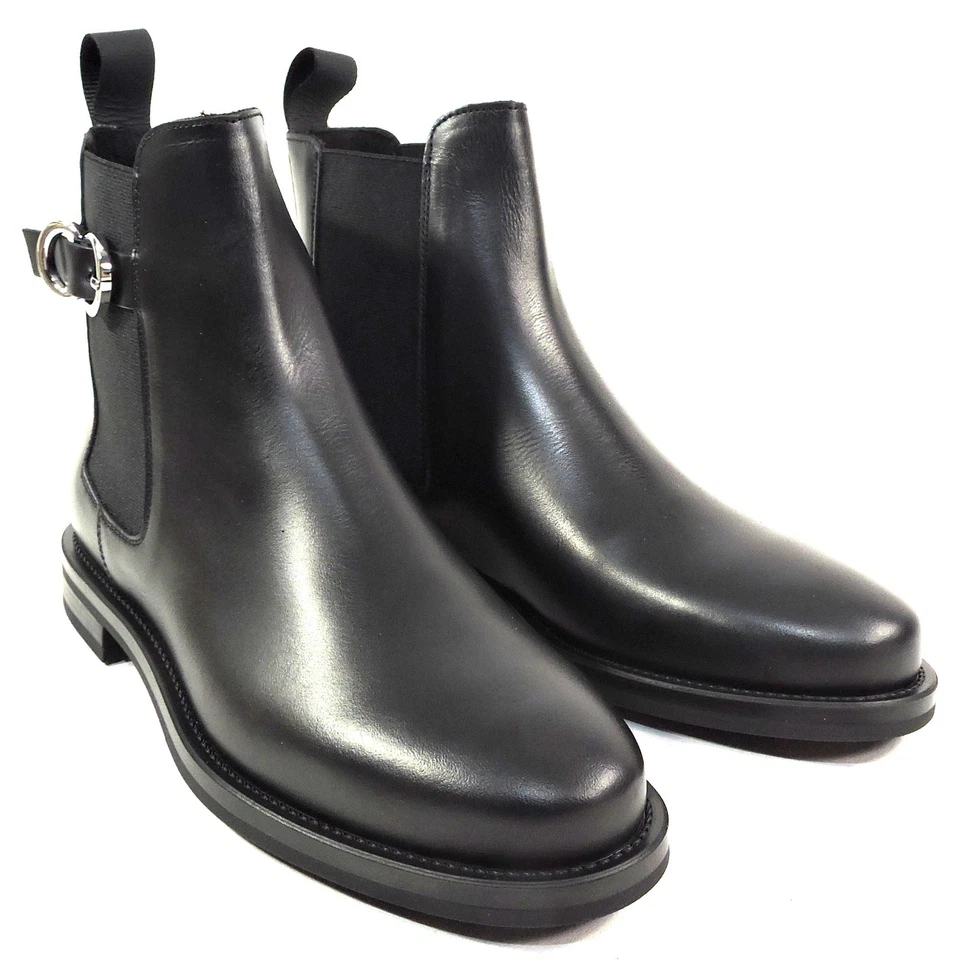 MUJER 🇮🇹 BOTINES DE MUJER NEGROS CUERO SUAVE CONFORT INVIERNO MODA CHELSEA Foto 2 de 4