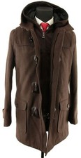Jake's Men's Brown Wool Blend  Duffle Top Over Coat Size 40