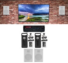 Technical Pro MM2000BT Bluetooth Karaoke Machine System 4 5.25" White Speakers