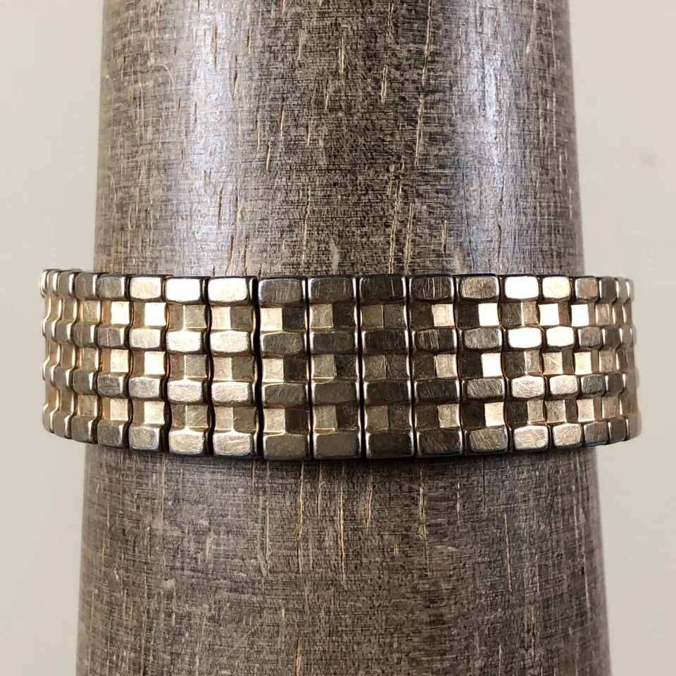 Reloj Helbros Vintage Hombre Vestido Oro Banda Expansión Cuerda Mecánica 32mm 6 1/2" Foto 4 de 4