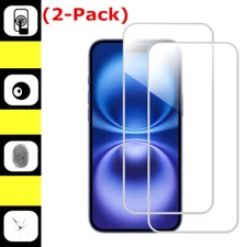 2Pack Privacy Tempered Glass Screen Protector For Apple iPhone 16 Plus/Pro Max