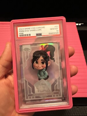 1/1 2023 Topps Chrome Disney 100 Complete PINK Set 1-100 All PSA