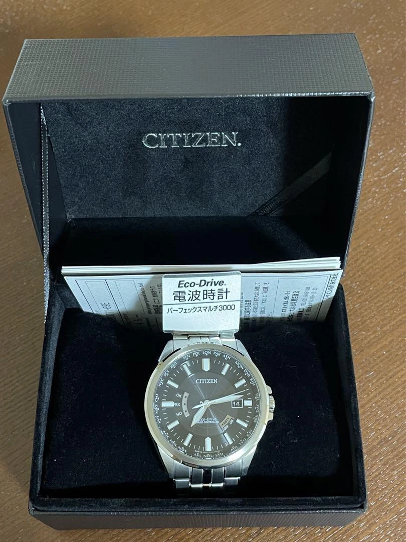 Citizen Eco-Drive H145-S073545 Stainless Steel Date Box Solar Mens