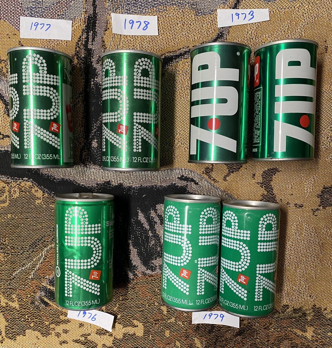 Vintage 7up Promotional Soda Pop Cans From 1970s (sold Vintage 7up Promotional Soda Pop Cans From 1970s (sold