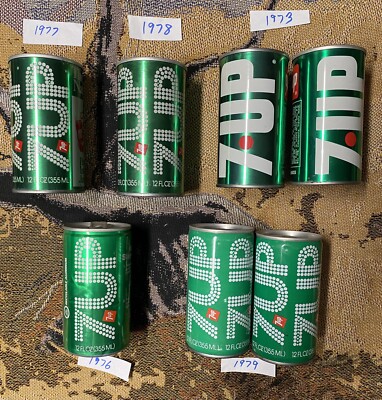 ビンテージ　セブンアップ Vintage 7up Promotional Soda Pop Cans From 1970s (sold Separately