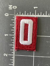 Boy Scouts of America BSA Red White Patch Troop Number  0 0 Zero Embroidered