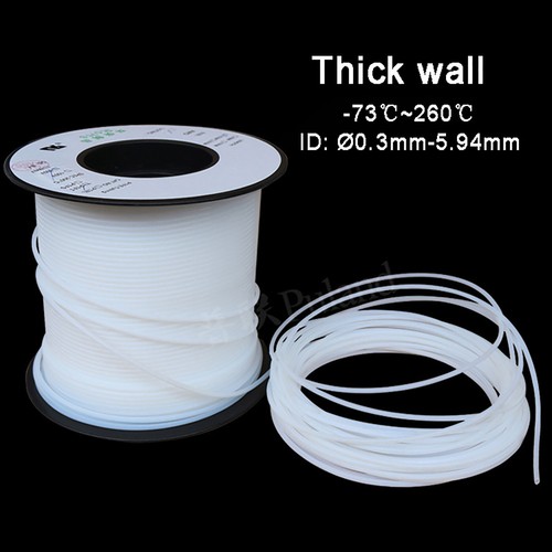 PTFE Tube Pipe AWG 600V Tubing, Wall thickness 0.25/0.3/0.4/0.5mm HIGH TEMP 260℃ - Picture 2 of 5