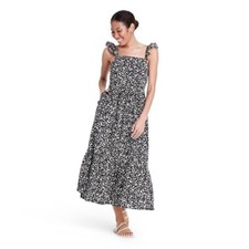 Floral Ruffle Strap Dress - RIXO for Target Black/White Size 4