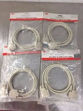 LOT OF 4 GC Electronics DB-9 9 pin Male to Female Data Cable 6 feet RS-232