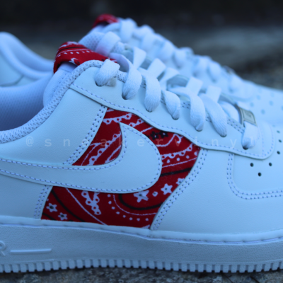 air force 1 custom red bandana