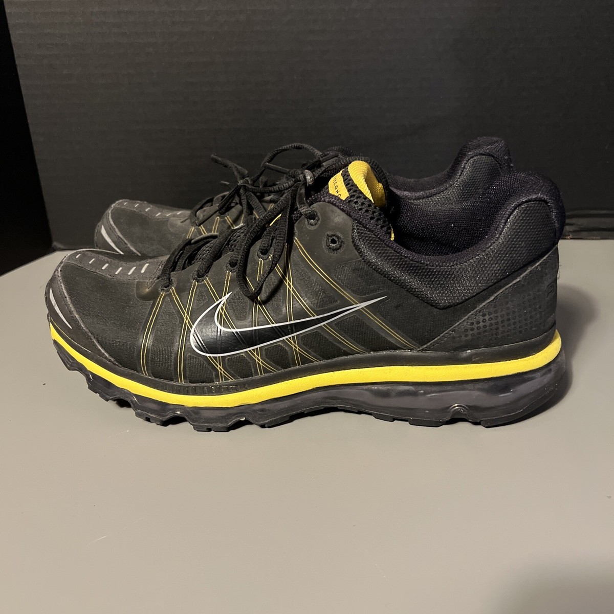 Mens Nike Air Max Livestrong 2009 Yellow \u0026 Black 396875-001 Size 13 Lance Used | eBay